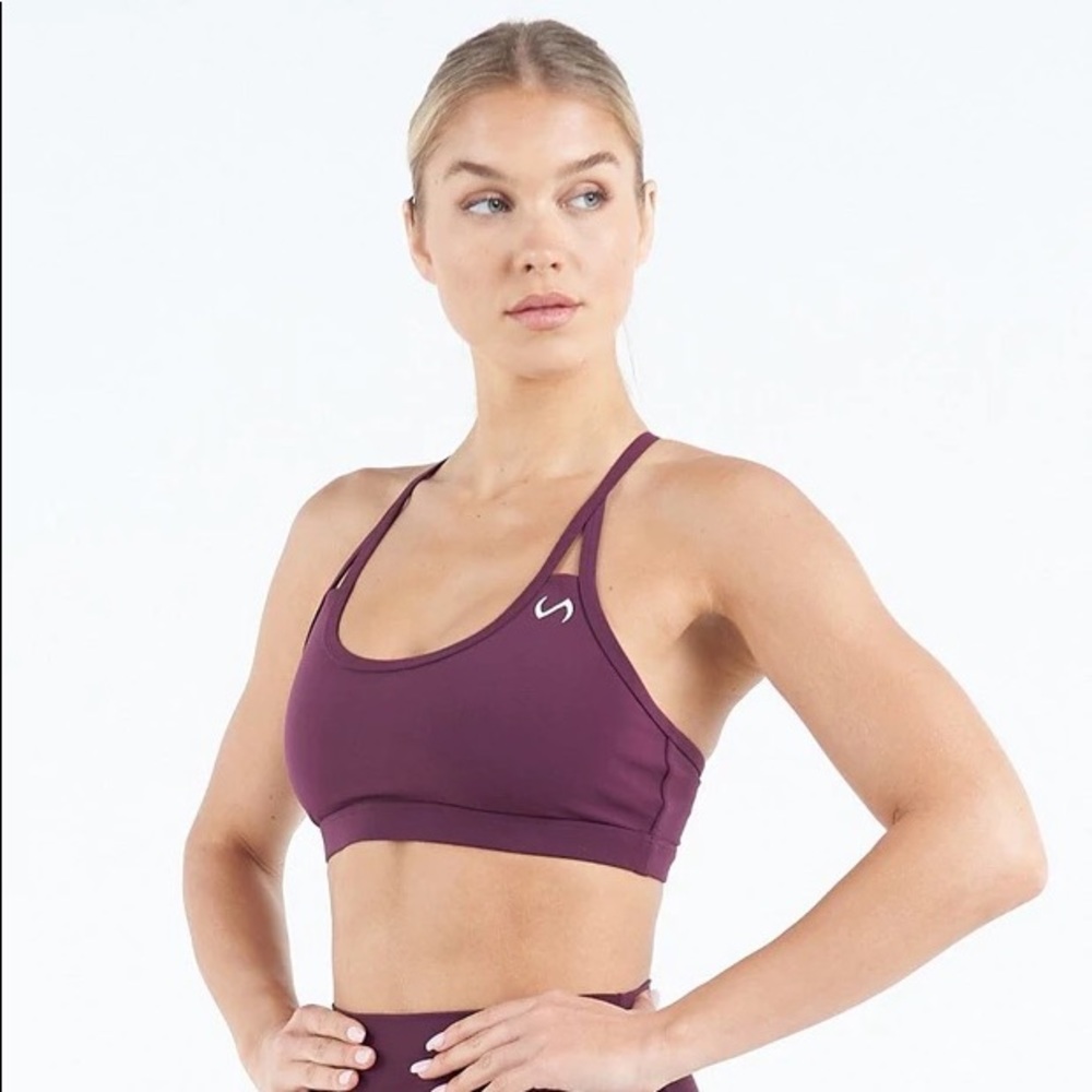 TLF tempo sports bra wine